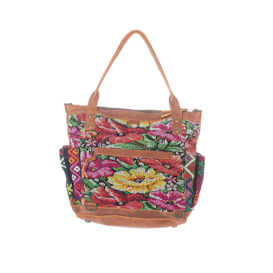 THE PERFECT BAG MEDIUM - OOAK VINTAGE TEXTILE - CAFE - NO. 48752