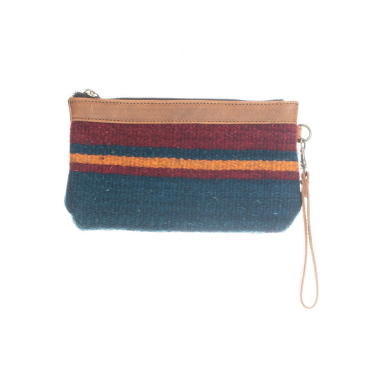 THE PERFECT CLUTCH - MEXICO COLLECTION - HANDWOVEN NO. 87226 - TOBACCO LEATHER