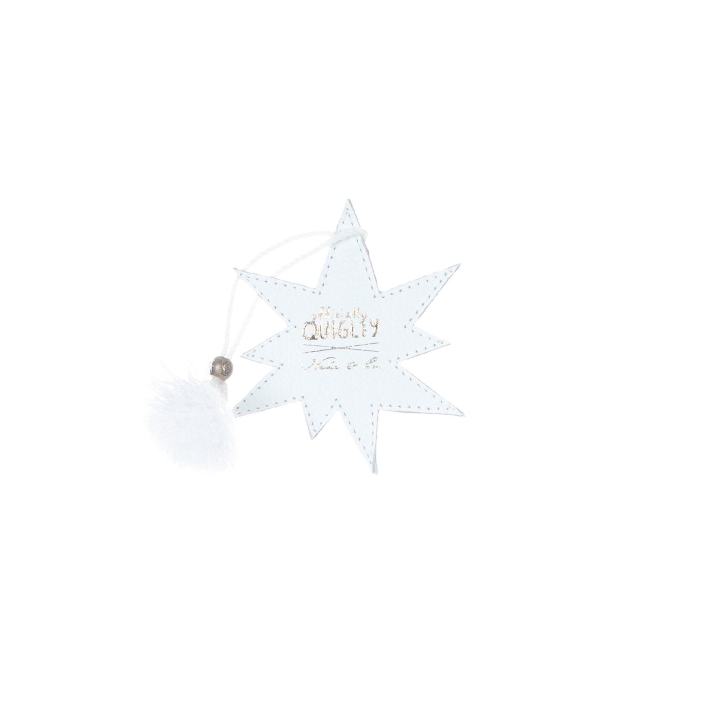 OFFICIALLY QUIGLEY x NENA & CO. - STARBURST CHARM - WHITE LEATHER