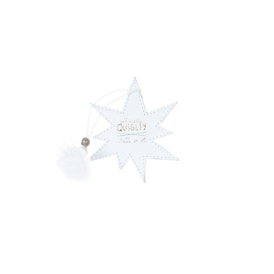 OFFICIALLY QUIGLEY x NENA & CO. - STARBURST CHARM - WHITE LEATHER