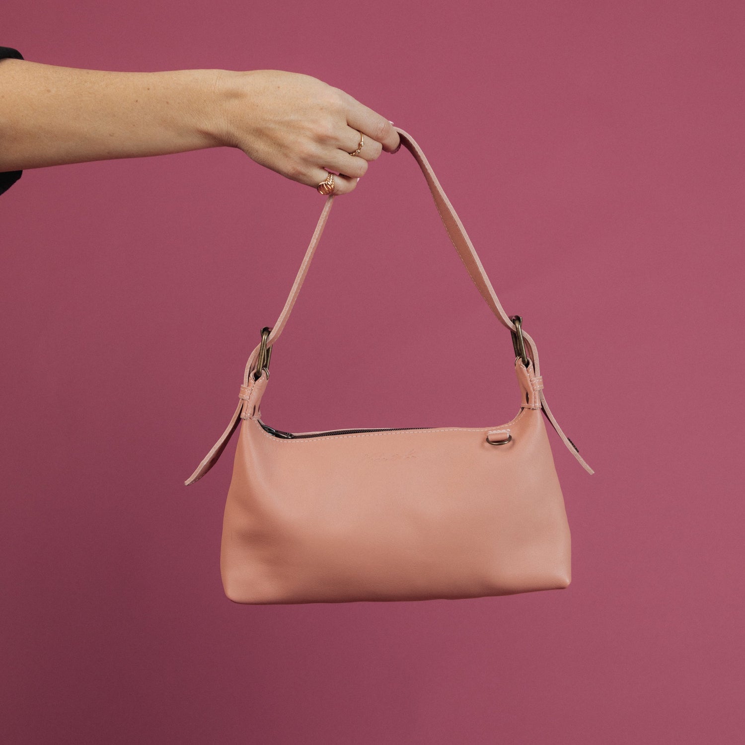 The Perfect Baguette Bag - Full Leather Collection - Rosewood