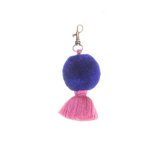 MINI POM TASSEL CHARM - ACCESSORIES COLLECTION - ROYAL & PINK