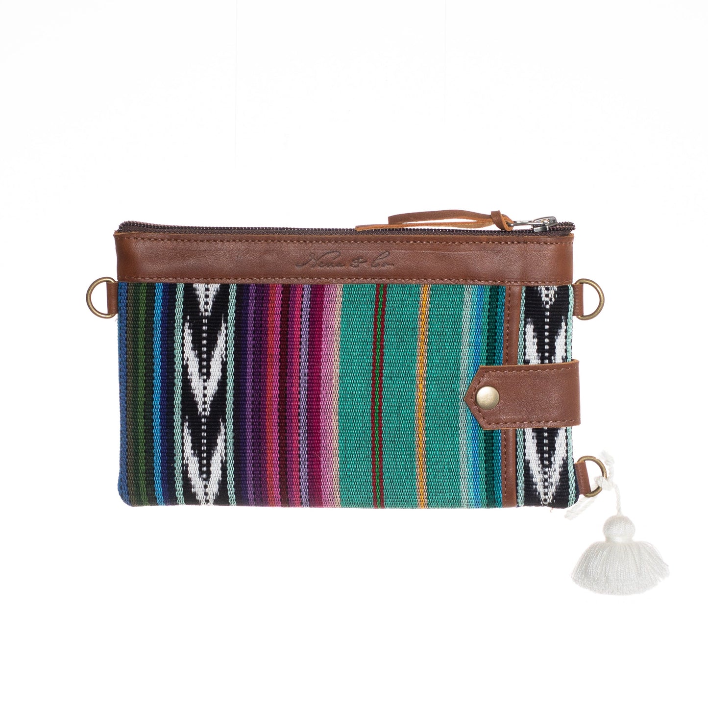 EVERYTHING CLUTCH WITH 3 D-RINGS - BAJA - CAFE LEATHER