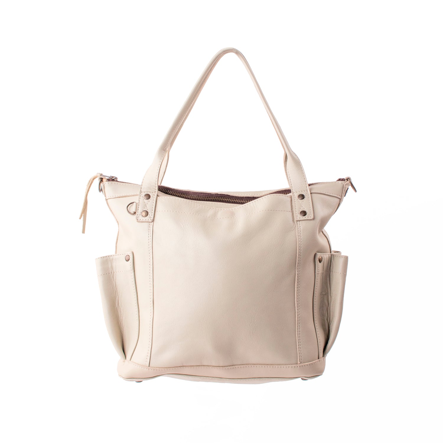 THE PERFECT BAG 2.0 - MEDIUM - FULL LEATHER - BONE