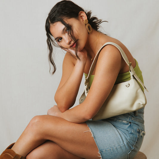 THE PERFECT BAGUETTE BAG - FULL LEATHER COLLECTION - BONE