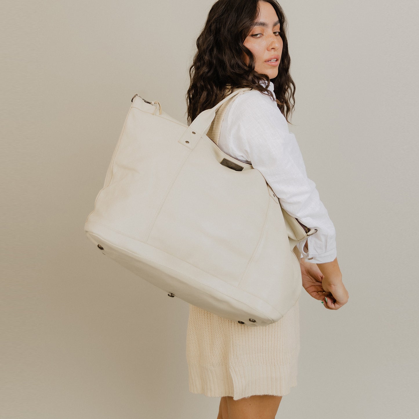 THE PERFECT WEEKENDER - FULL LEATHER COLLECTION - BONE