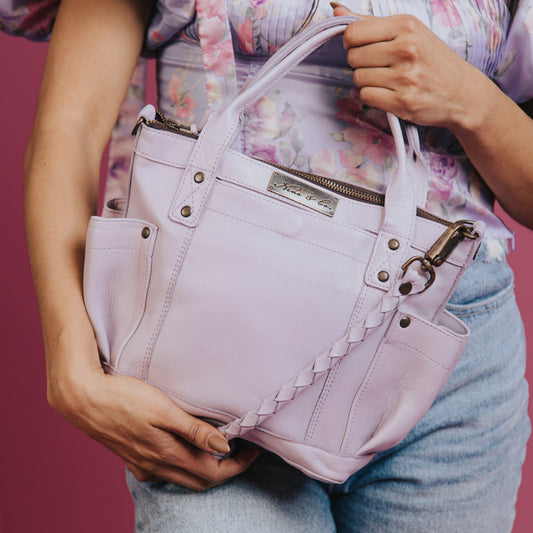 THE PERFECT BAG MINI - ARTISAN FULL LEATHER - LAVENDER