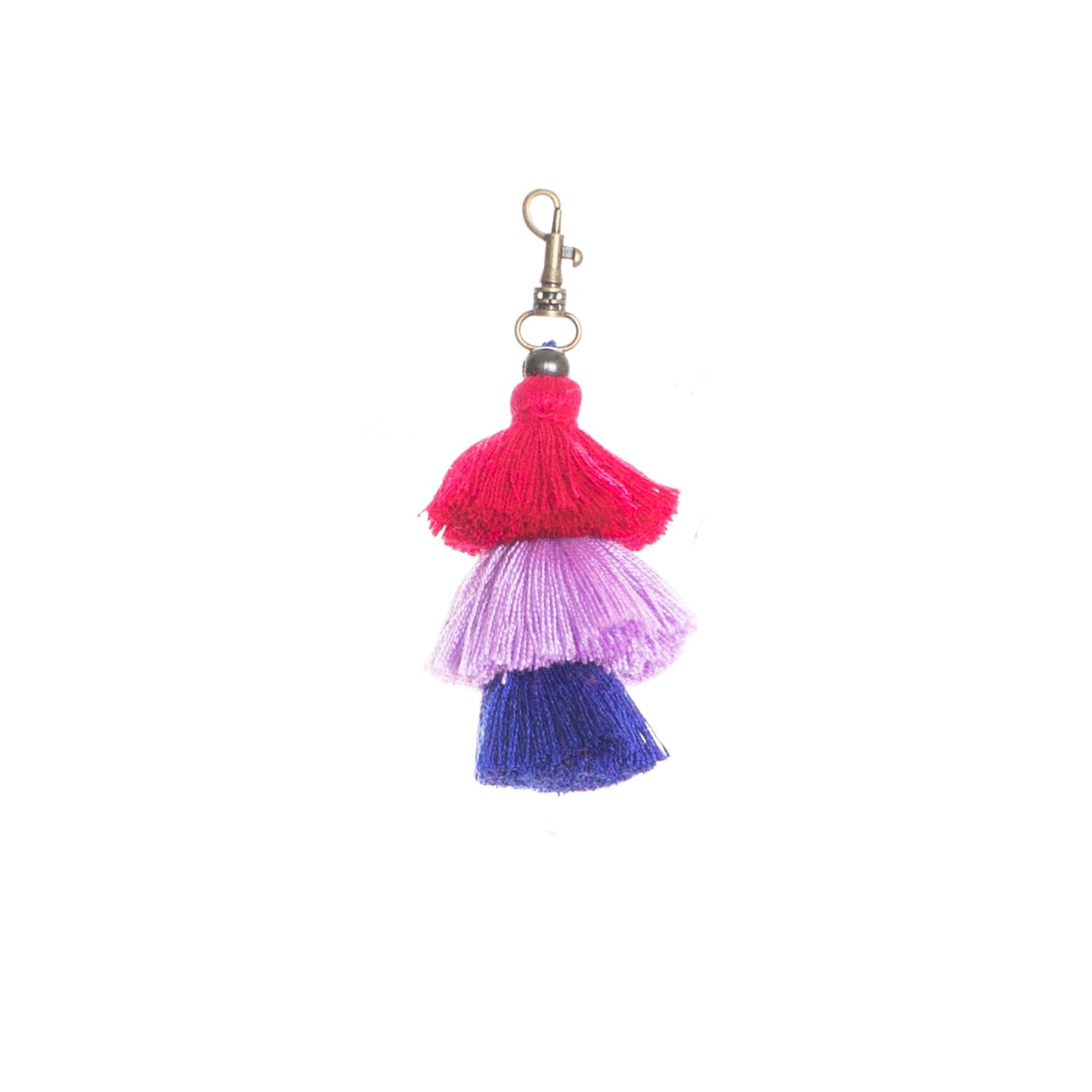 MINI 3-TIER TASSEL - ACCESSORIES COLLECTION - RED/LAVENDER/ROYAL