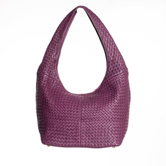 HOBO BAG - MOROCCO COLLECTION - WOVEN - GRAPE