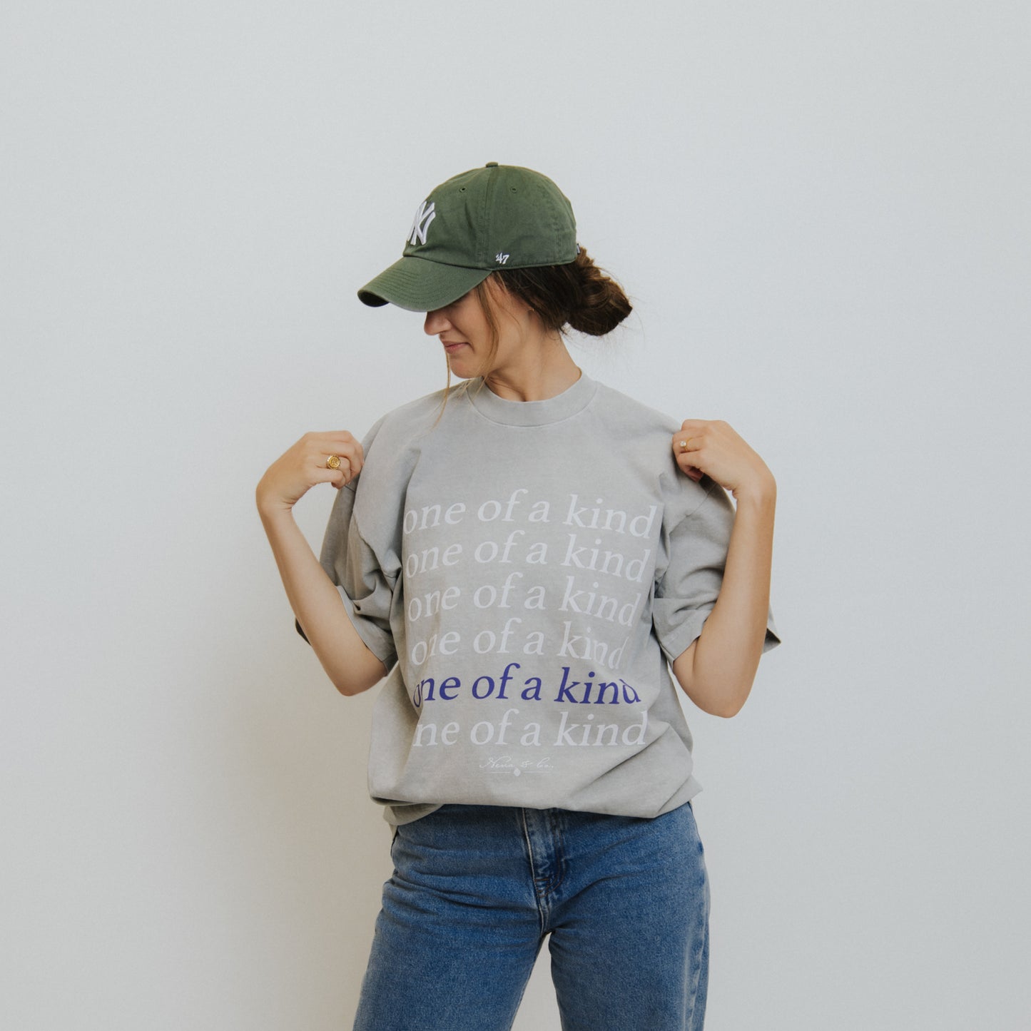 NENA & CO. APPAREL - I AM ONE OF A KIND REPEAT T-SHIRT - GREY