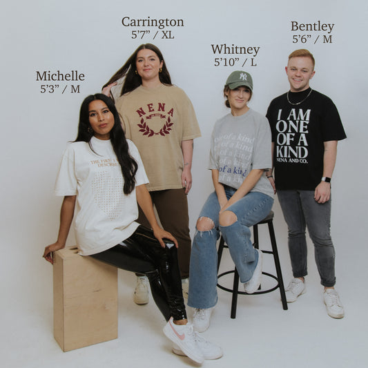 NENA & CO. APPAREL - WORD SEARCH T-SHIRT - CREAM